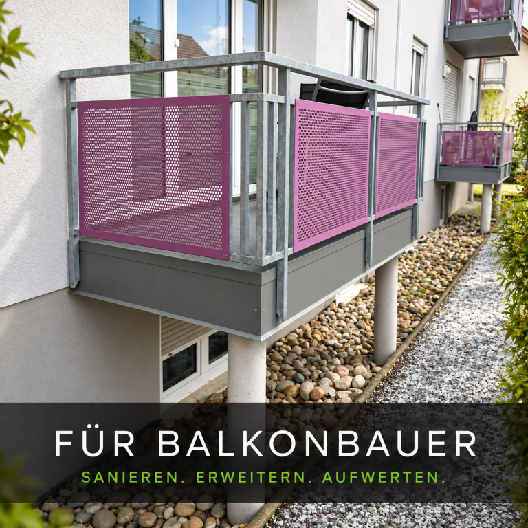 Sanierter Balkon mit AluClick Aluminiumlösung für Balkonbauer